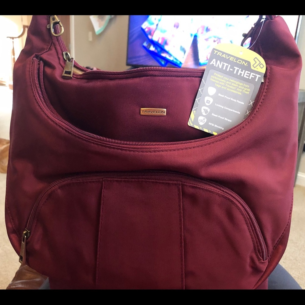 Travelon Anti-theft Purse-Wine color